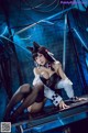 Coser @ 水 淼 Aqua Vol.054: 碧蓝 航线 爱 宕 犬 同人 机车 (40 photos)